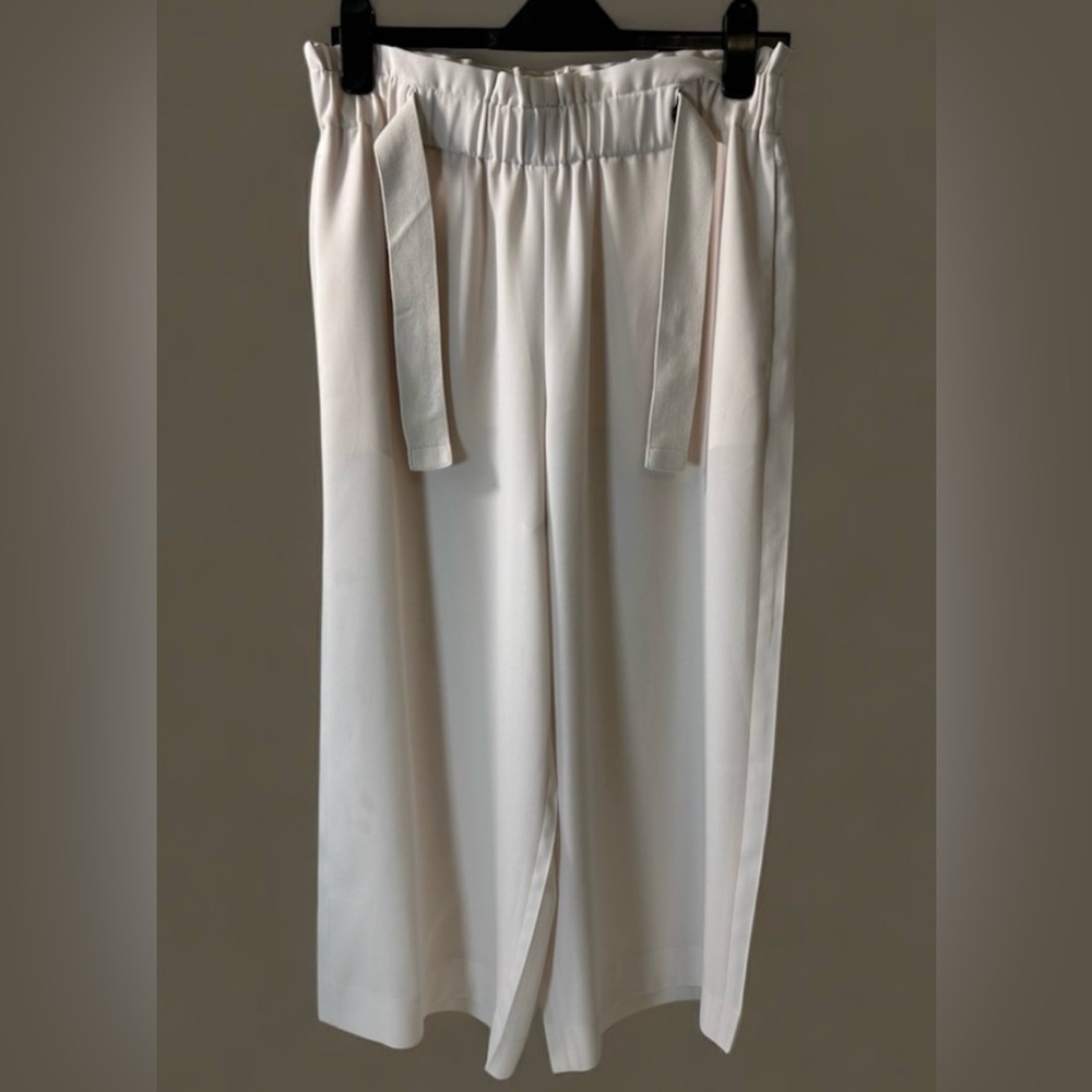 Vince Drapey Crèpe Wide Leg Elastic Waist Pull on Pants Belted‎ Women’s Large